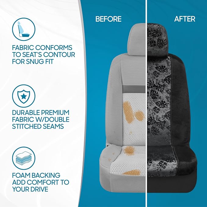 Car Seat Covers — Front Seat — Black