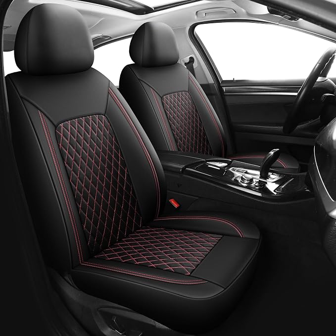 Universal Faux Leather Seat Covers — Front Seat