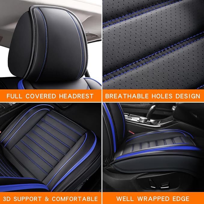 Universal Faux Leather Seat Covers — Full Set