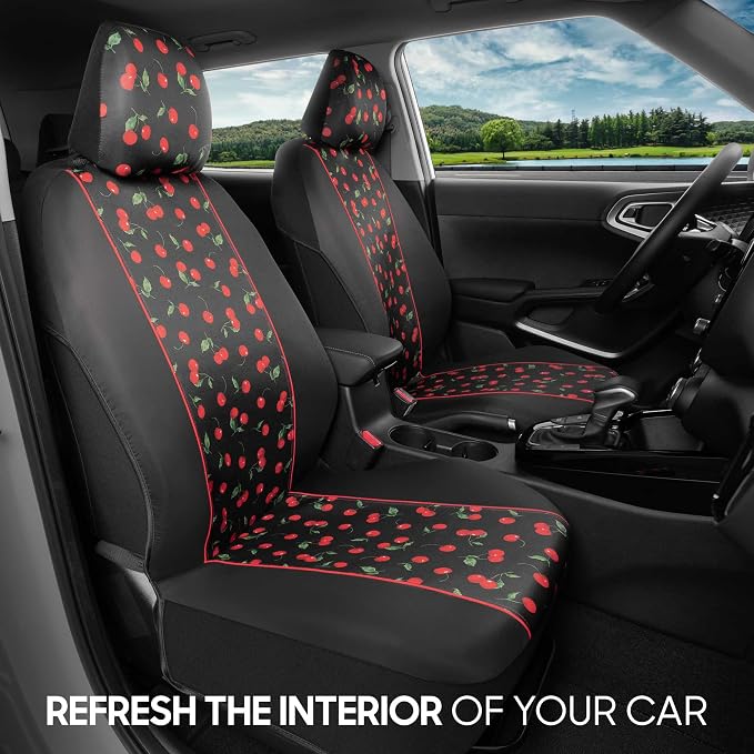 Car Seat Covers — Front Seat — Red