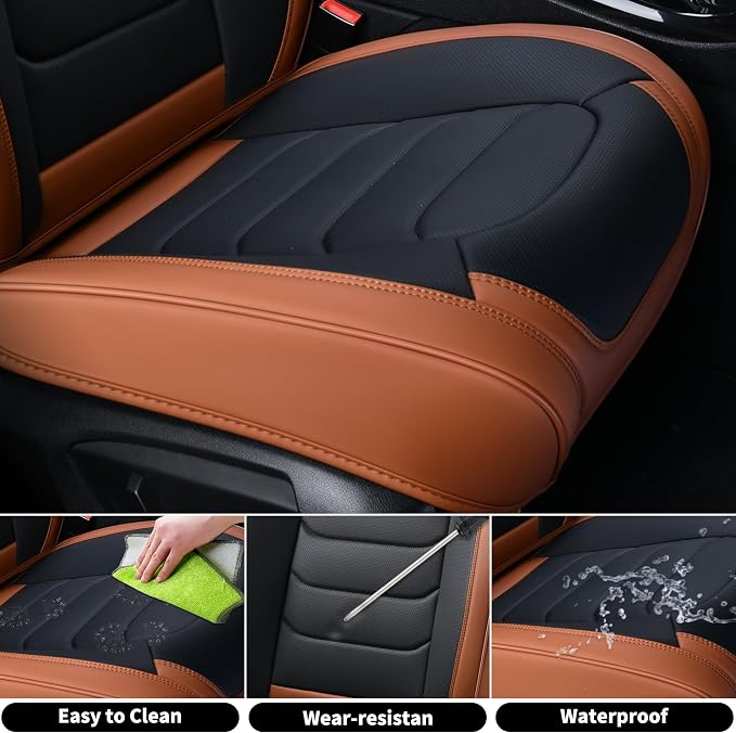Car Seat Covers — Full Set — Brown / Black