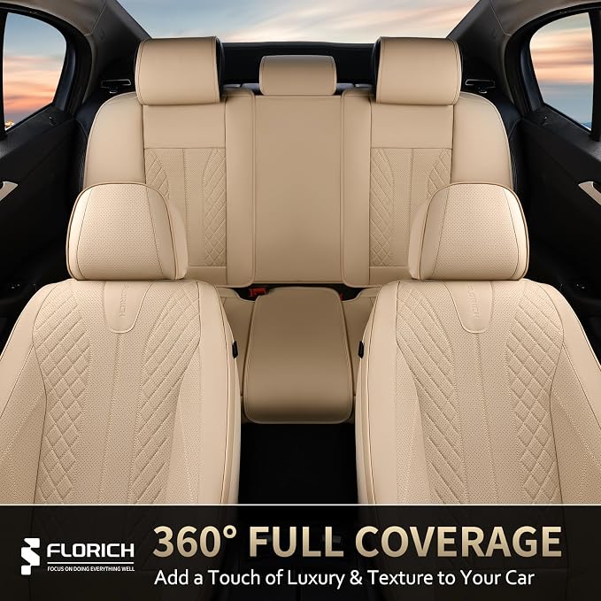 Universal Seat Covers — Full Set — Beige