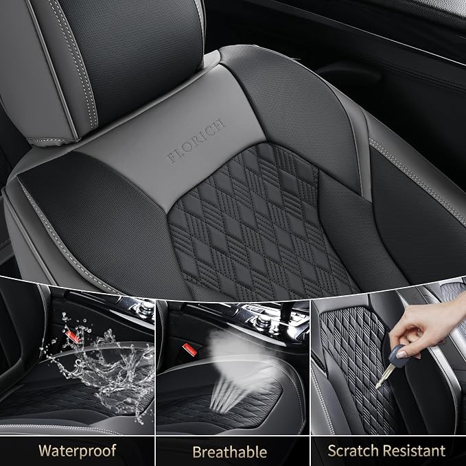 Universal Seat Covers — Full Set — Gray / Black