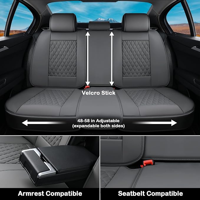 Universal Seat Covers — Full Set — Gray