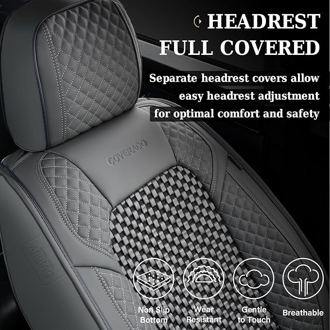 Universal Seat Covers — Full Set — Gray