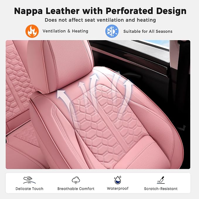 Universal Seat Covers — Front Seat — Pink