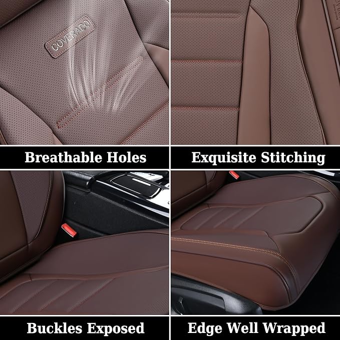 Universal Seat Covers — Front Seat — Brown