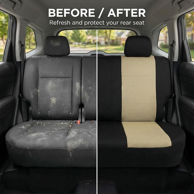 Universal Fabric Seat Covers — Beige