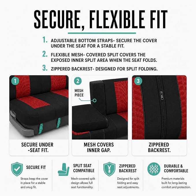 Universal Seat Covers — Red