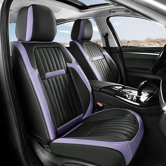 Universal Seat Covers — Full Set — Purple / Black
