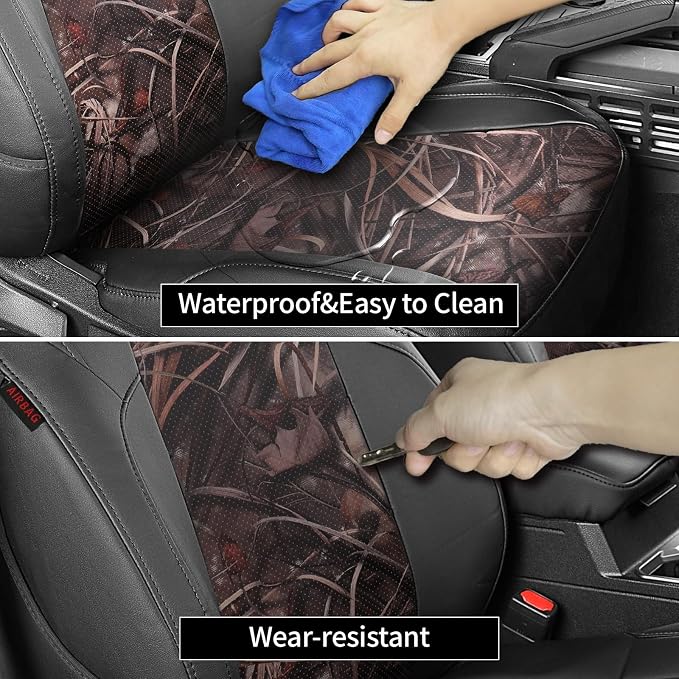 Faux Leather Seat Covers for Toyota Tacoma — Full Set — Black