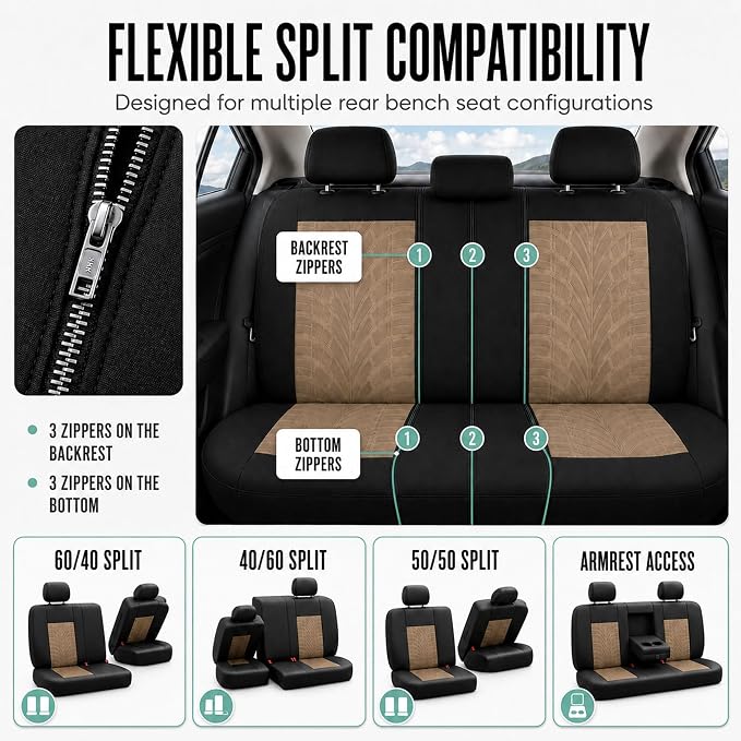 Universal Seat Covers — Beige