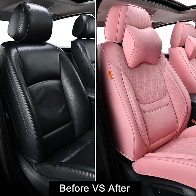 Universal Seat Covers — Front Seat — Pink