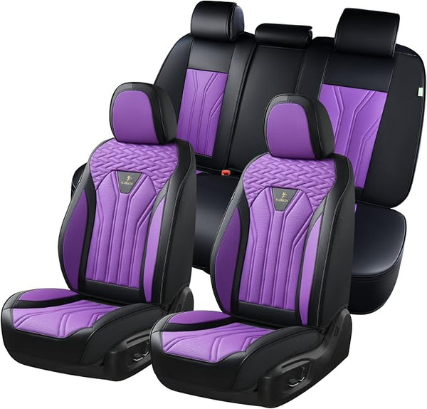 Universal Seat Covers — Full Set — Purple / Black