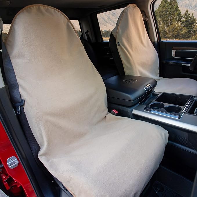 Pet Car Seat Protector — Front Seat — Beige