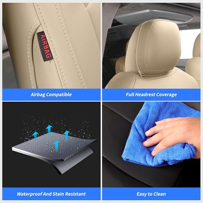 Seat Covers for Toyota Sienna — Full Set — Beige