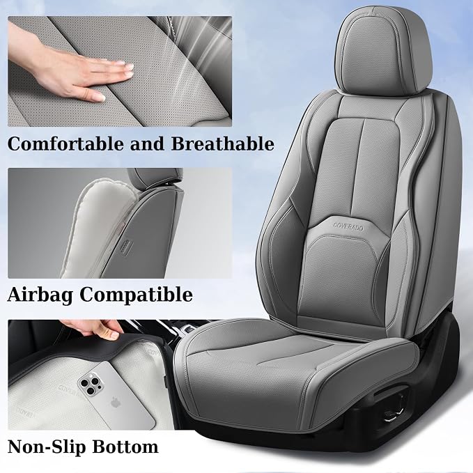 Universal Seat Covers — Full Set — Gray