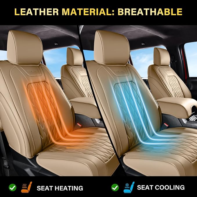 Seat Covers for Multiple Vehicles — Full Set — Beige