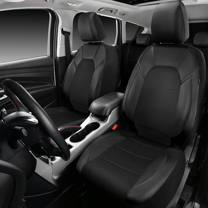Universal Fabric Seat Covers — Full Set — Black