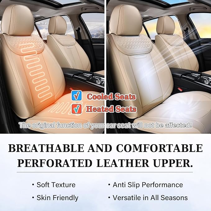Universal Seat Covers — Front Seat — Beige