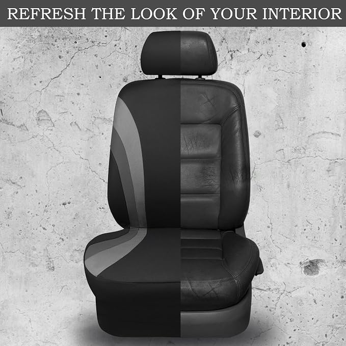Universal Seat Covers — Front Seat — Gray / Black