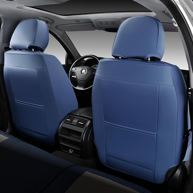 Universal Seat Covers — Full Set — Blue / White