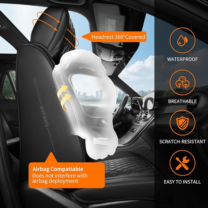 Universal Seat Covers — Full Set — Black