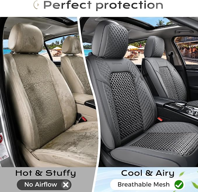 Universal Seat Covers — Full Set — Gray