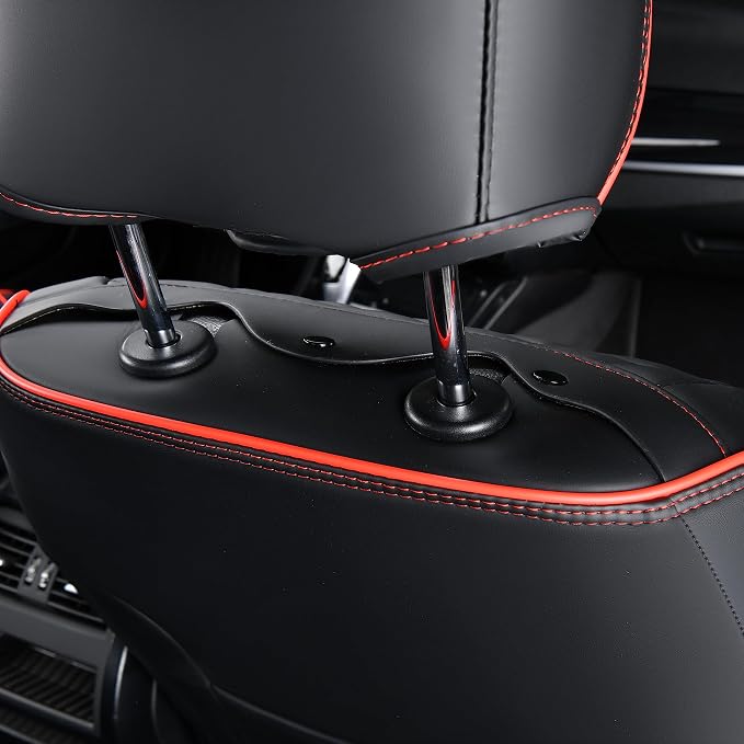 Universal Seat Covers — Full Set — Black / Red