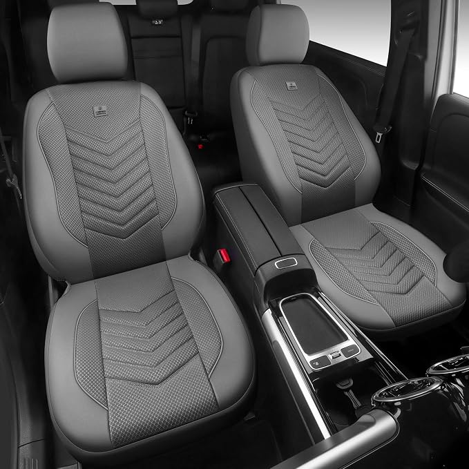 Universal Fabric Seat Covers — Front Seat — Gray