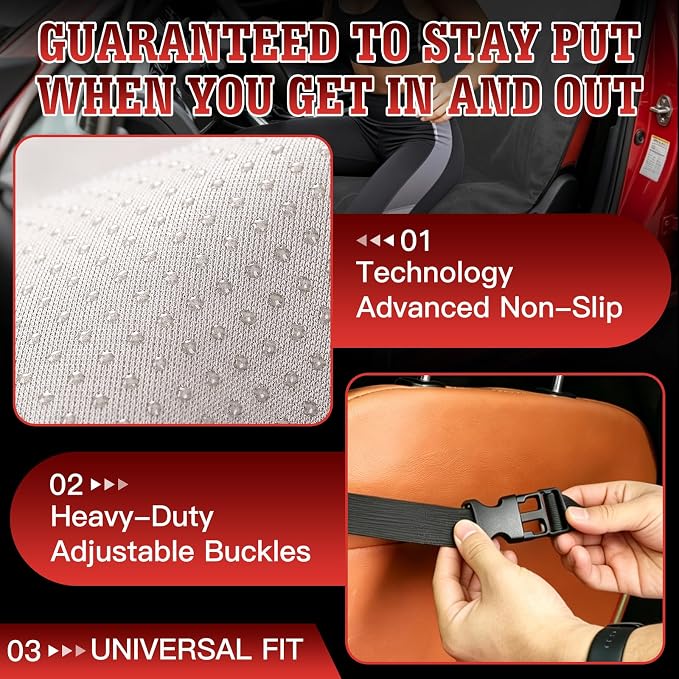 Universal Seat Covers — Front Seat — Gray