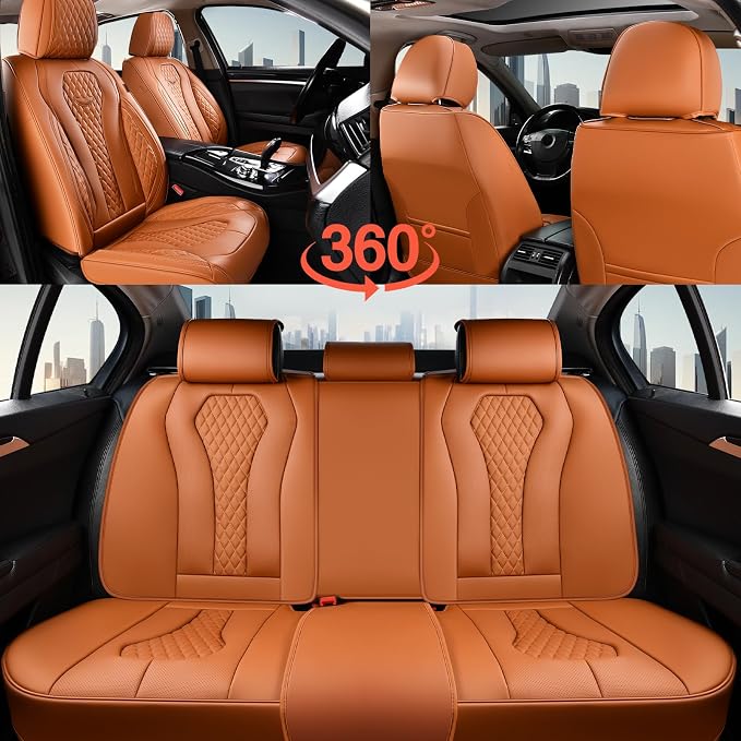 Universal Seat Covers — Full Set — Brown