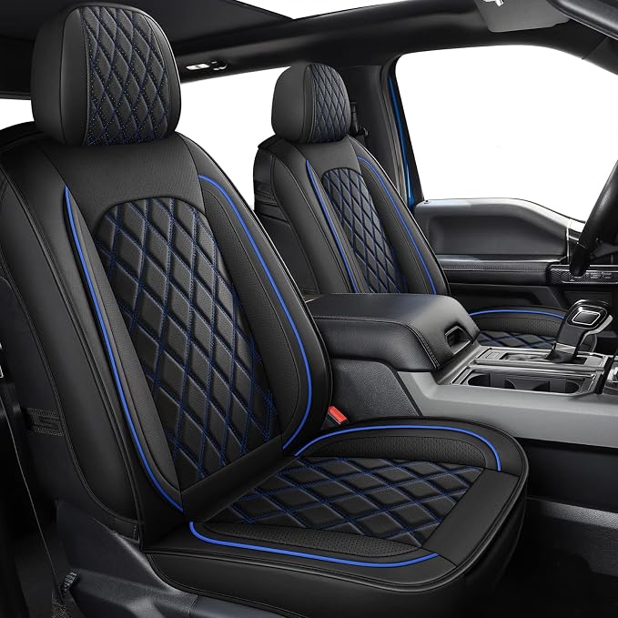 Car Seat Covers — Front Seat — Blue / Black