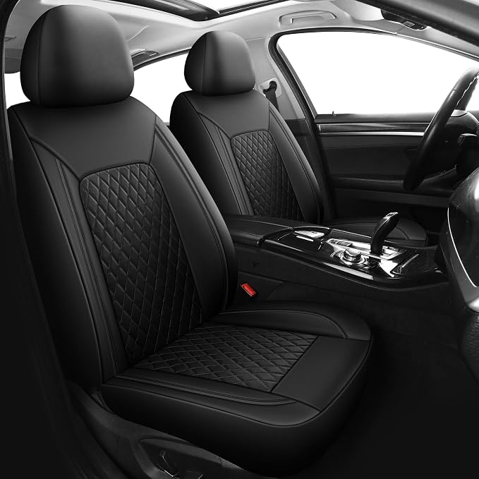 Universal Faux Leather Seat Covers — Front Seat