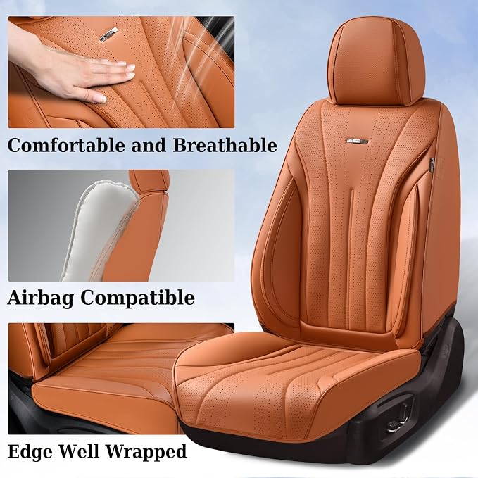 Universal Seat Covers — Front Seat — Brown
