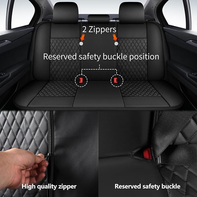 Universal Faux Leather Seat Covers — Full Set