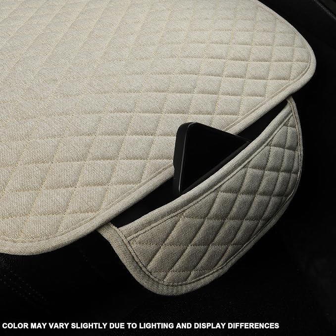 Universal Fabric Seat Covers — Front Seat — Beige