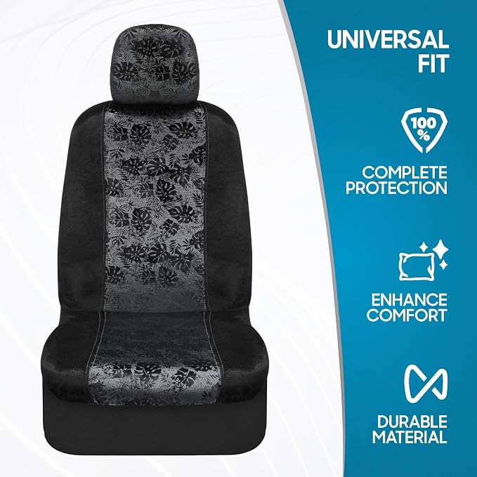 Car Seat Covers — Front Seat — Black