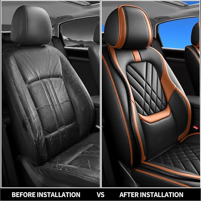 Seat Covers for Nissan Leaf — Full Set — Brown