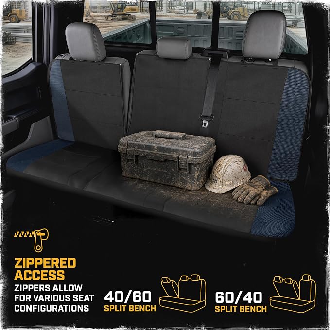 Fabric Seat Covers for Multiple Vehicles — Full Set — Blue