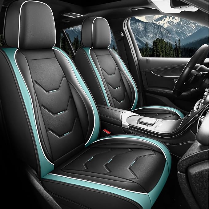 Universal Seat Covers — Full Set — Green / Black