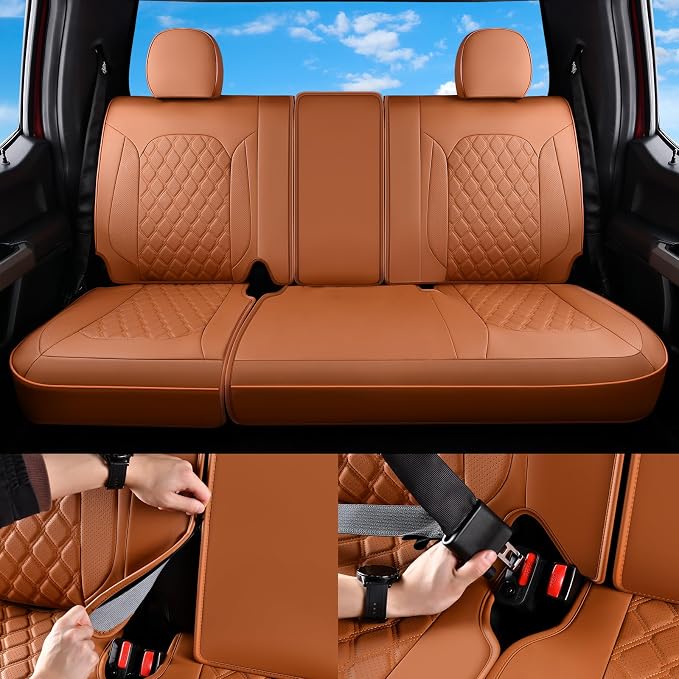 Seat Covers for Chevrolet Silverado / GMC Sierra — Rear Seat — Brown
