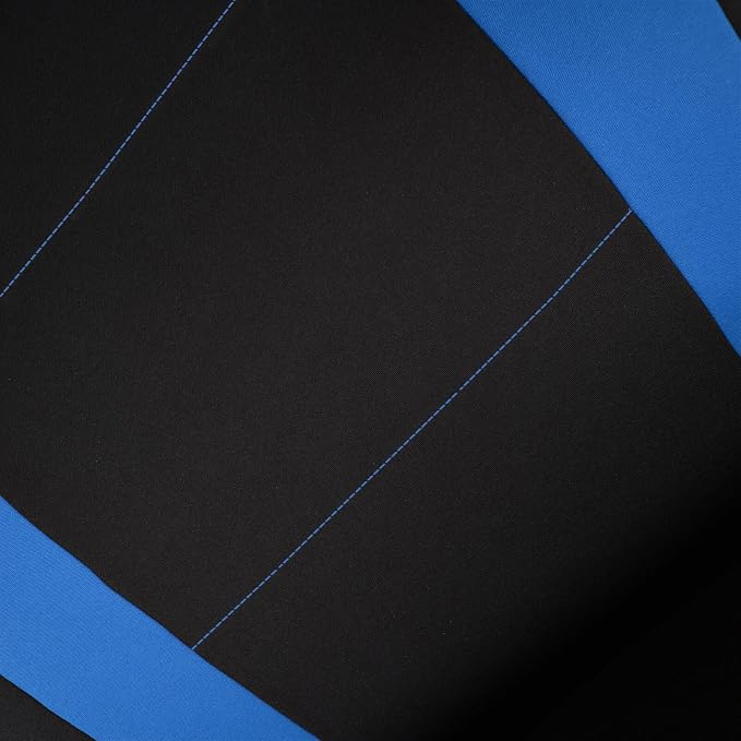 Fabric Car Seat Covers — Full Set — Black / Blue
