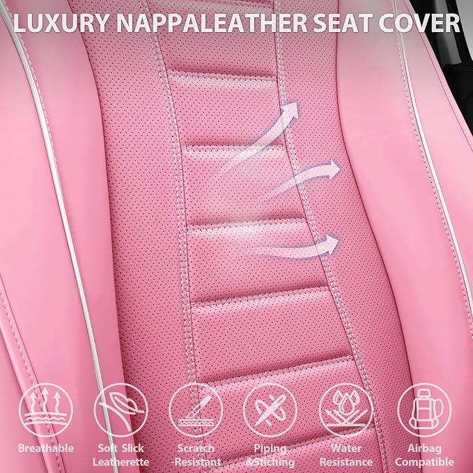 Universal Seat Covers — Full Set — Pink