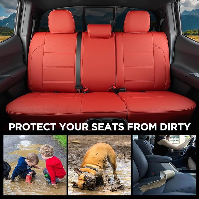 Seat Covers for Toyota Tacoma — Red