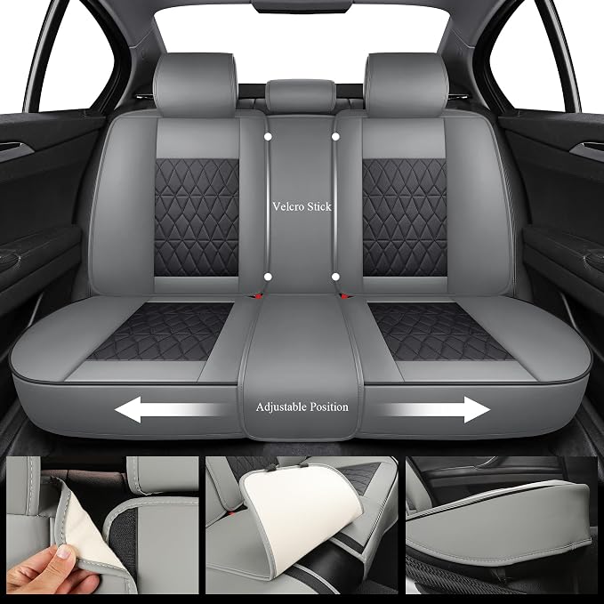 Universal Seat Covers — Full Set — Black / Gray