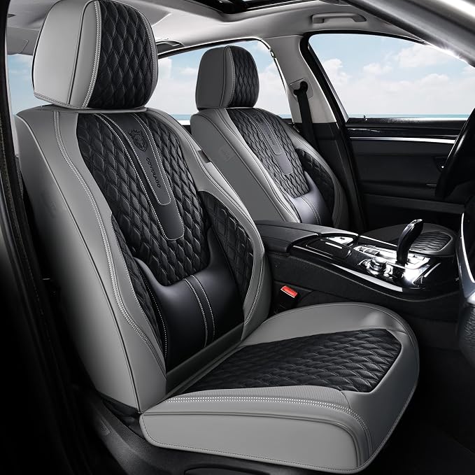 Universal Seat Covers — Front Seat — Black / Gray