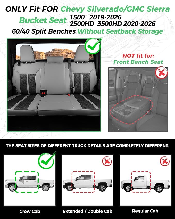 Seat Covers for Chevrolet Silverado / GMC Sierra