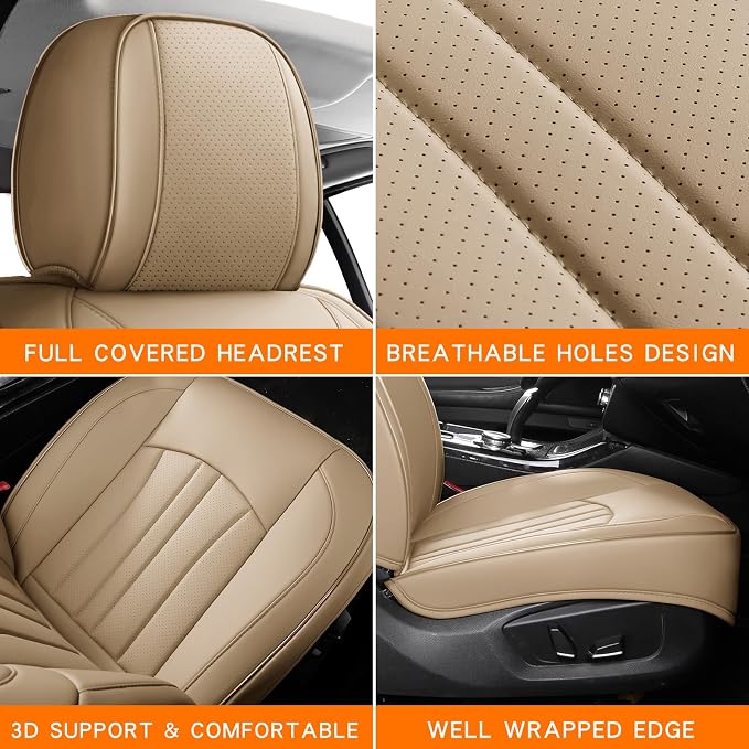 Universal Seat Covers — Front Seat — Beige
