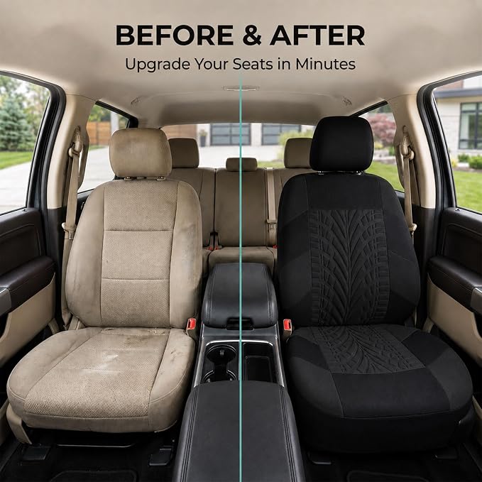 Universal Seat Covers — Front Seat — Black